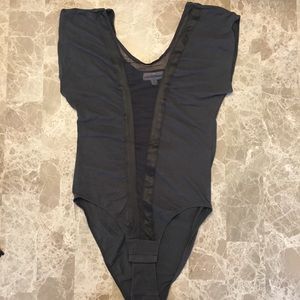 Decibel grey t-shirt mesh bodysuit